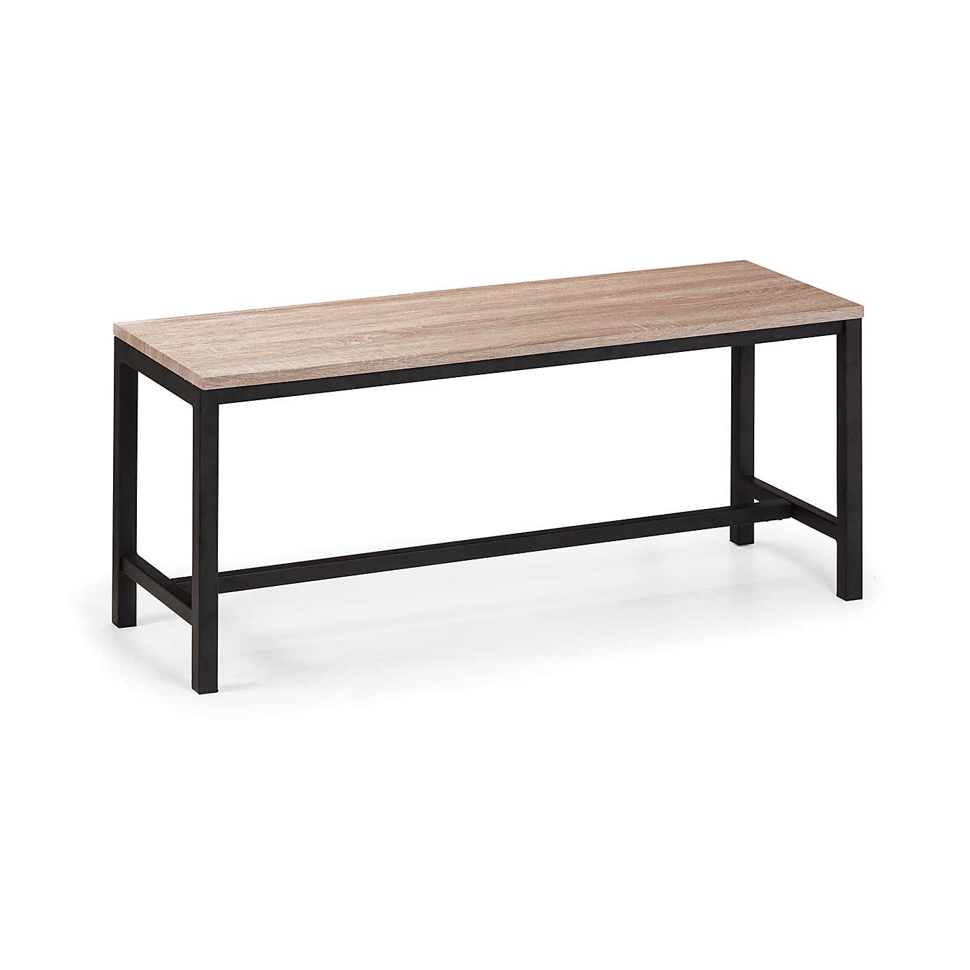 Tribeca 4 Seater Rectangular Dining Table with 2 Chairs and Bench, Black