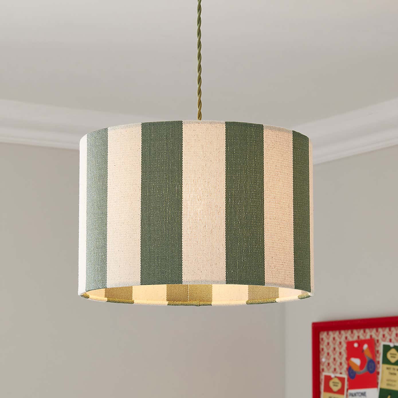 Beatrice Stripe Drum Lamp Shade