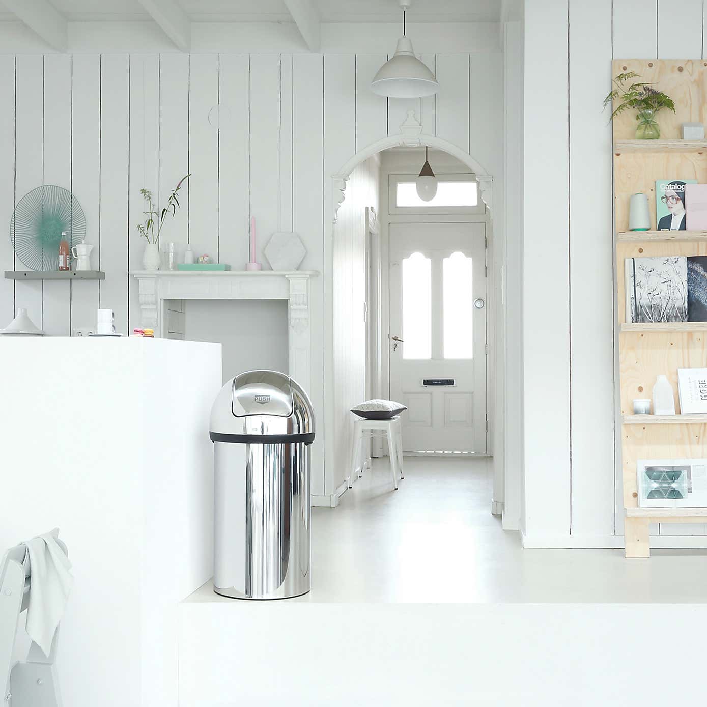 Brabantia 60 Litre Brilliant Steel Push Bin