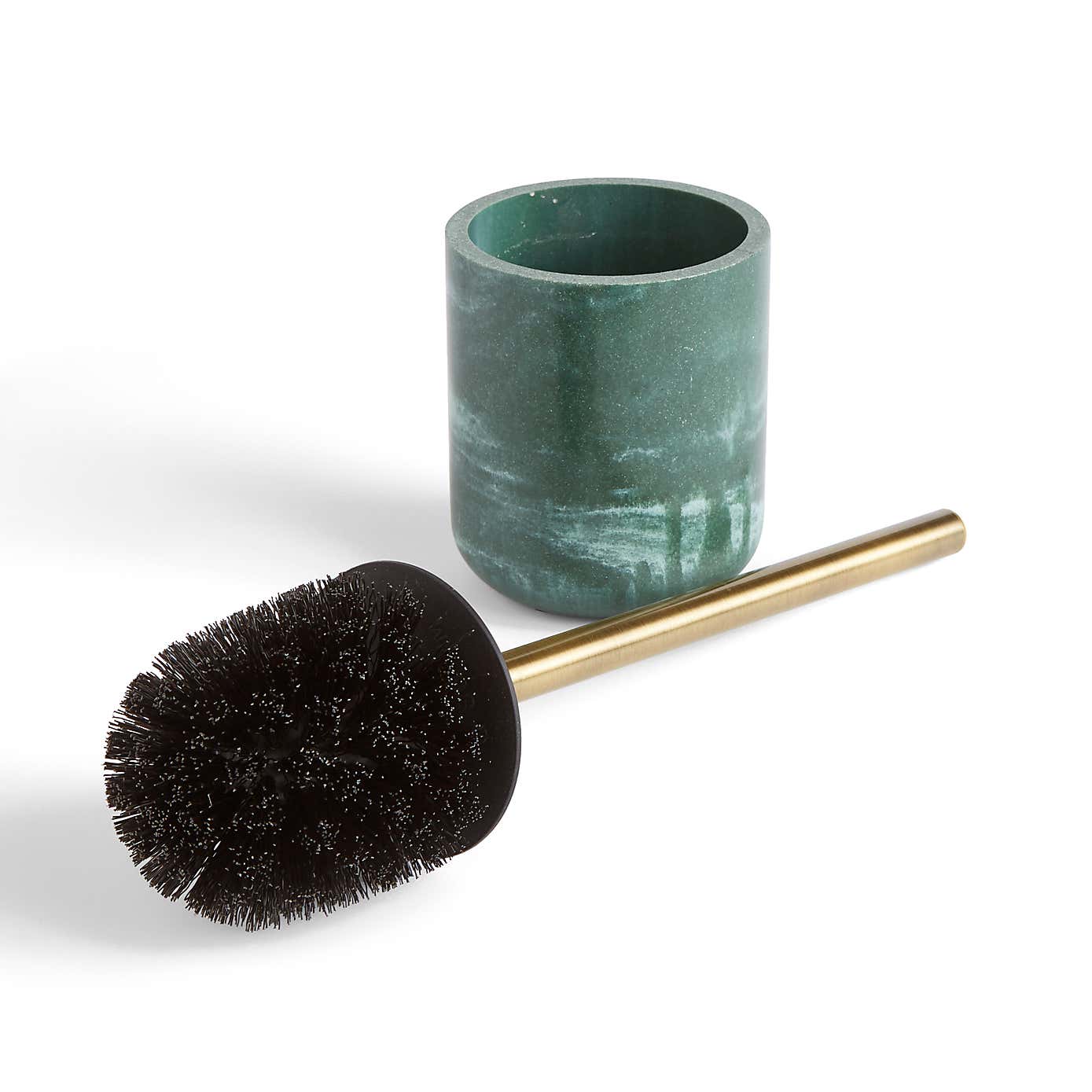 Nouveau Green Marble Resin Toilet Brush