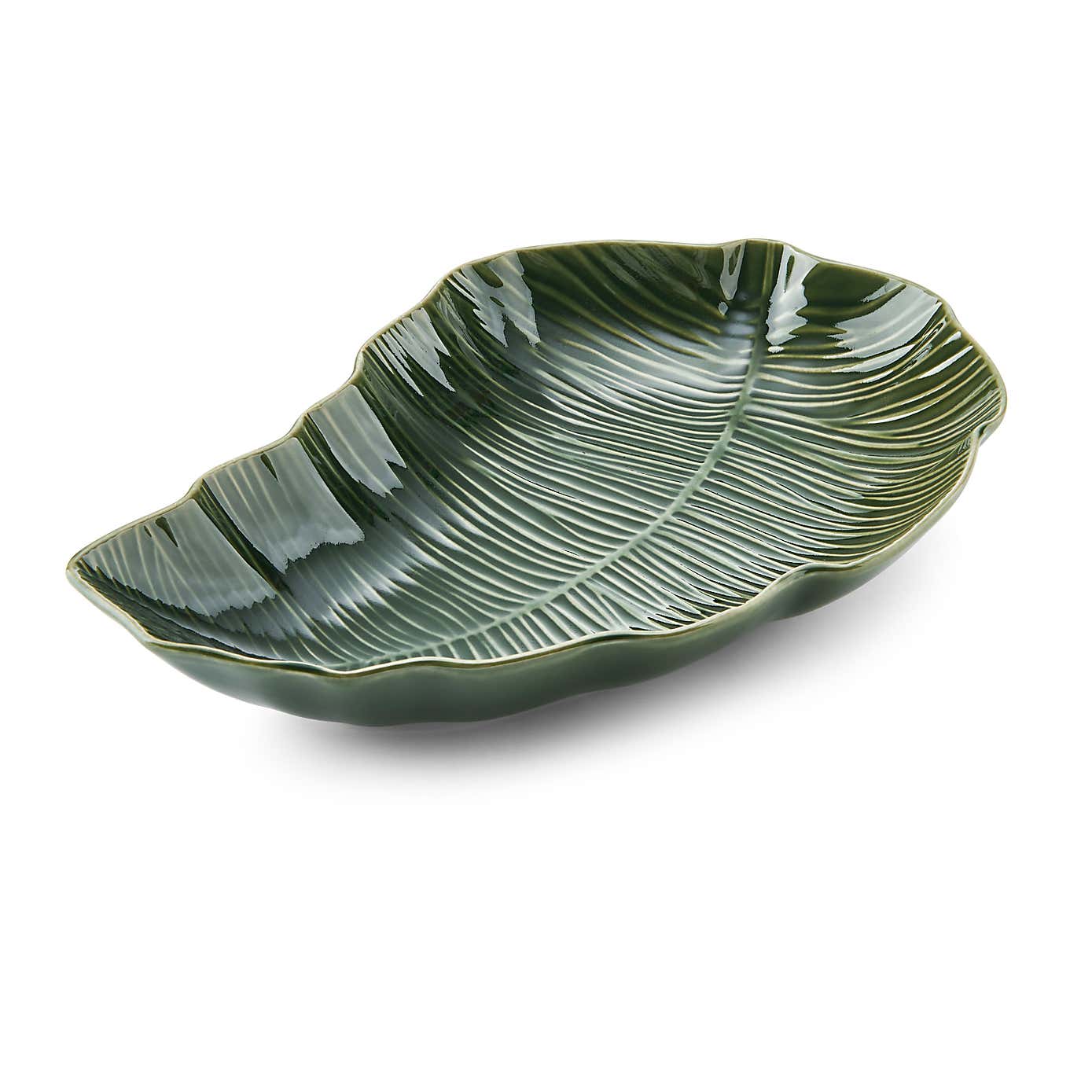 Mikasa Jardin Green Leaf Stoneware Serving Platter