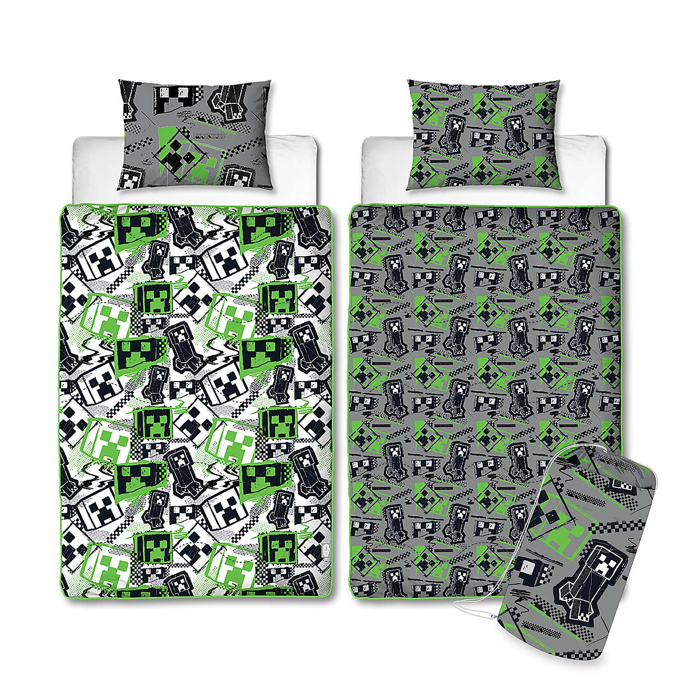 Minecraft Mixed Up 10.5 Tog Single Coverless Duvet and Pillowcase Set