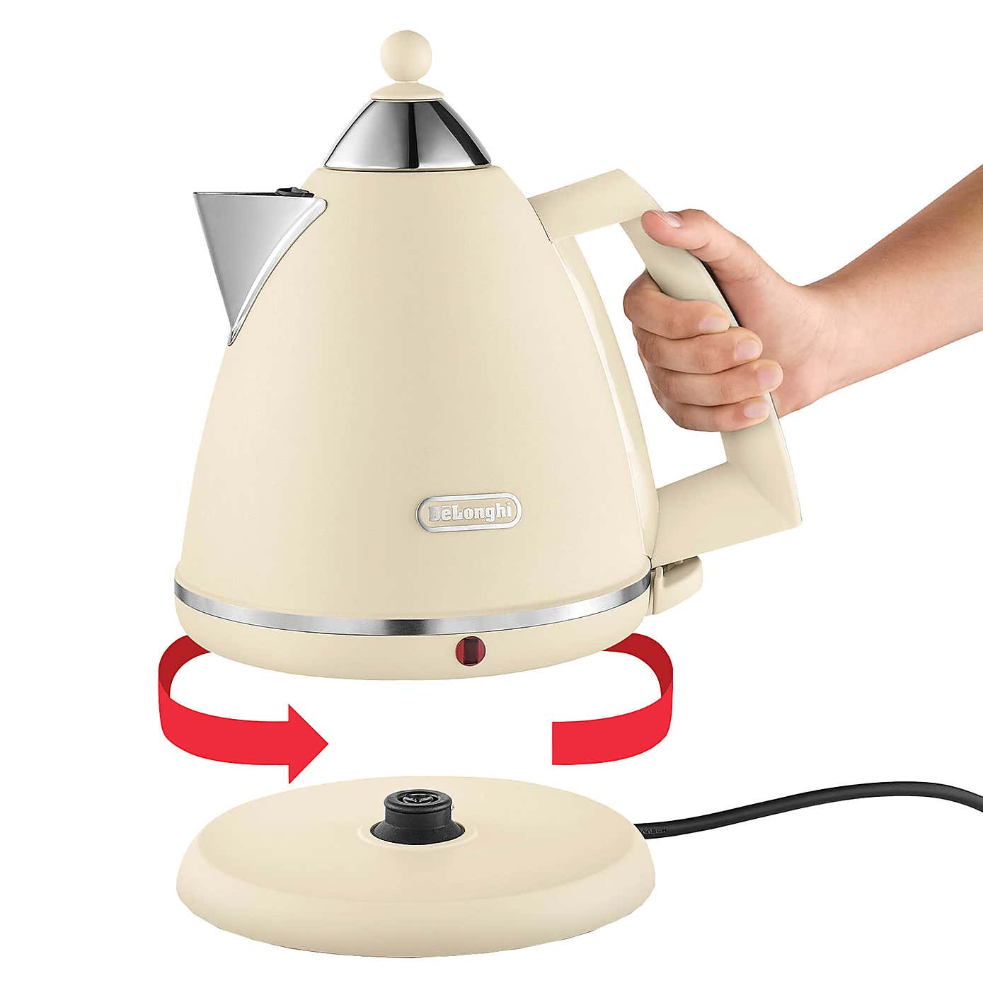 Delonghi 1700ml Argento Kettle