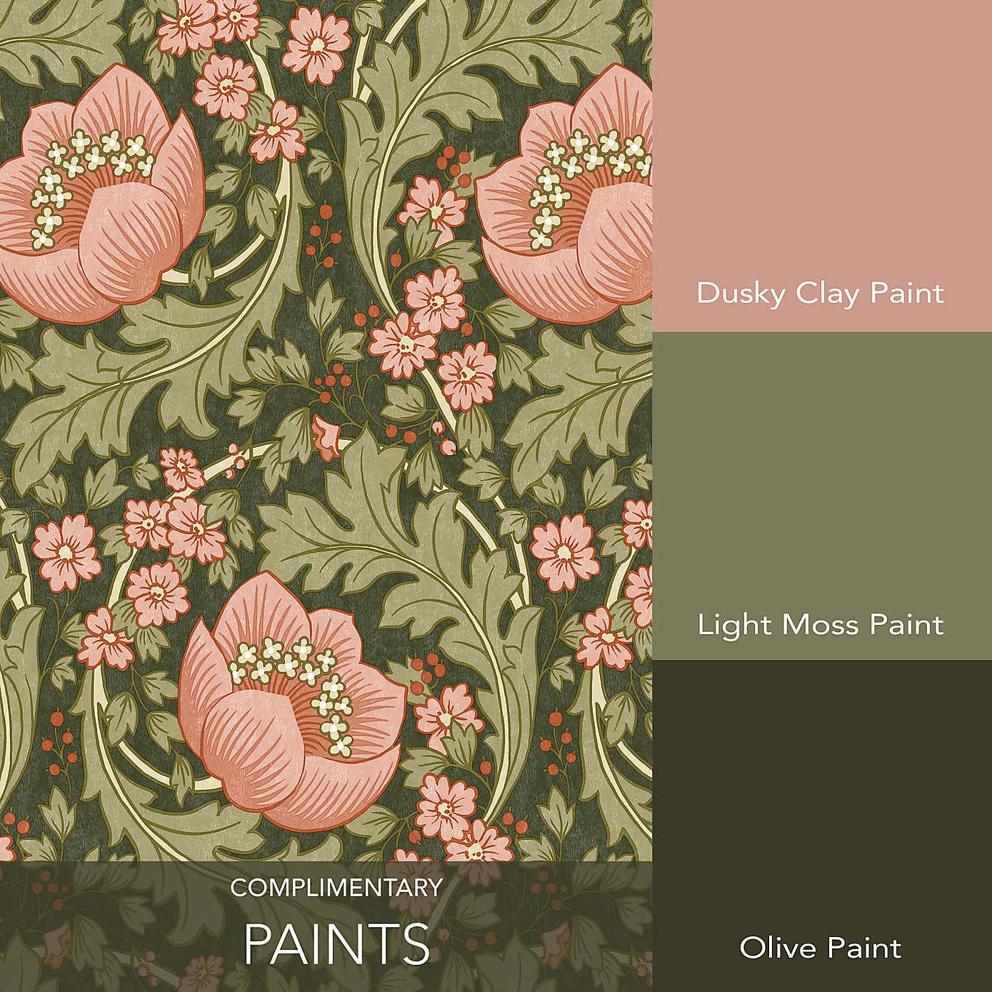 Arts and Crafts Floral Wallpaper