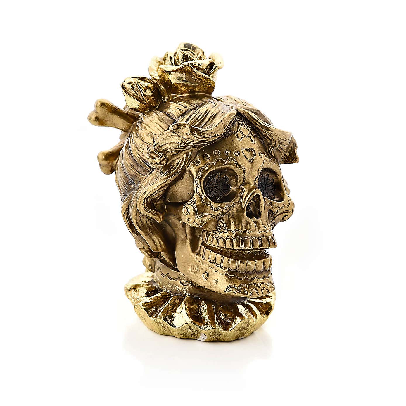 Gold Skull Resin Ornament
