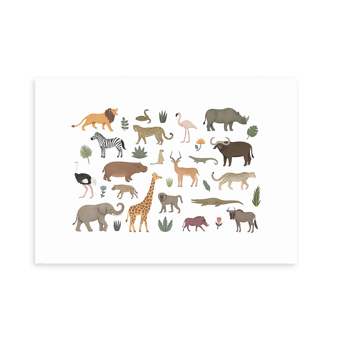 East End Prints New Safari Animals Print