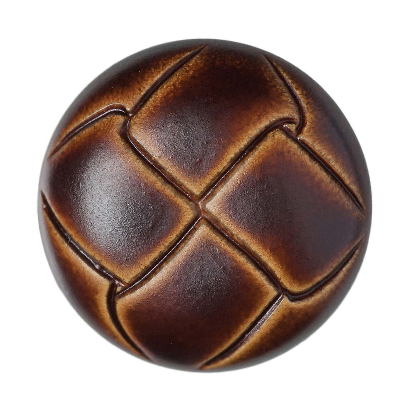 Round Leather Effect Buttons 15mm Pack of 3
