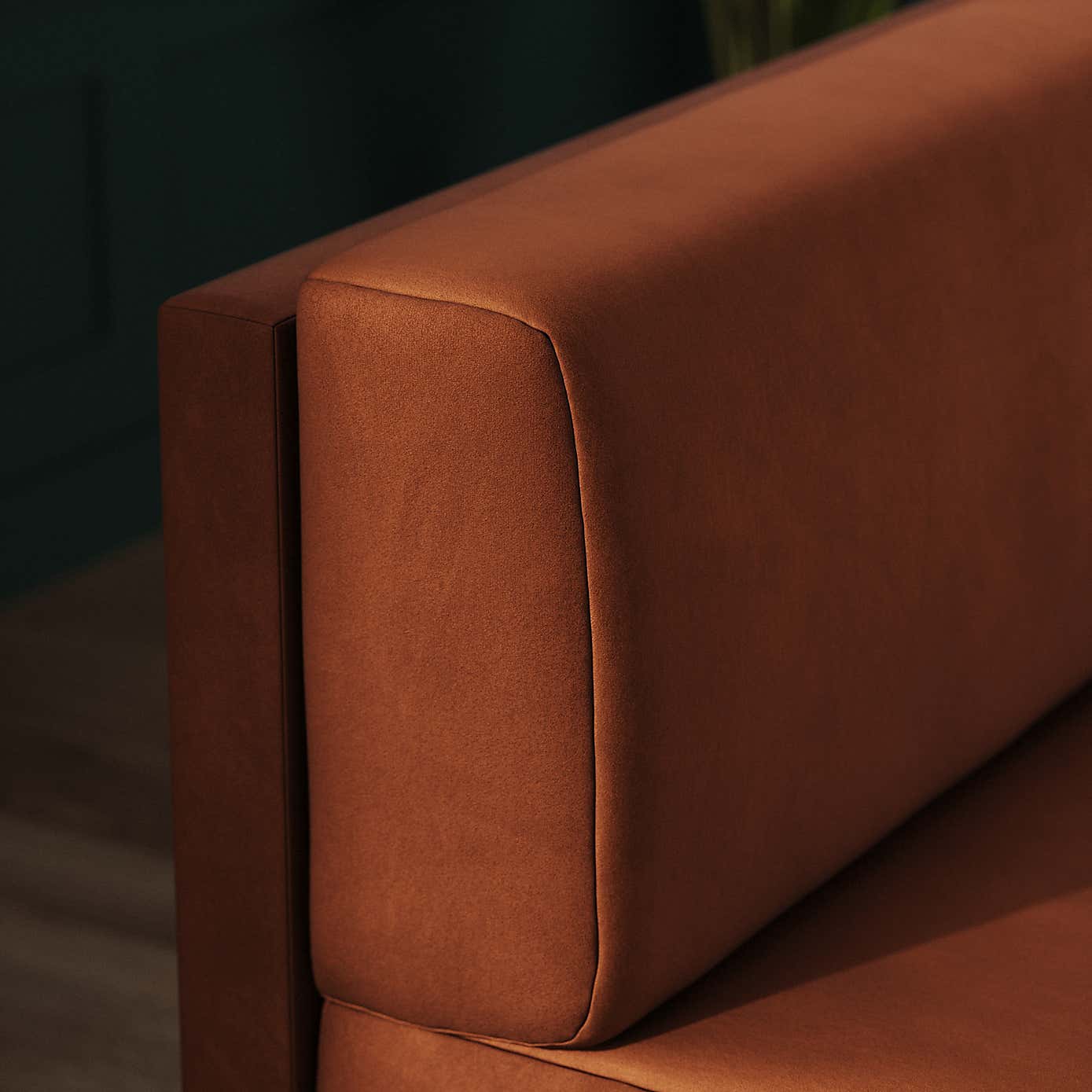 Mae Long Dining Bench, Matte Plush Velvet