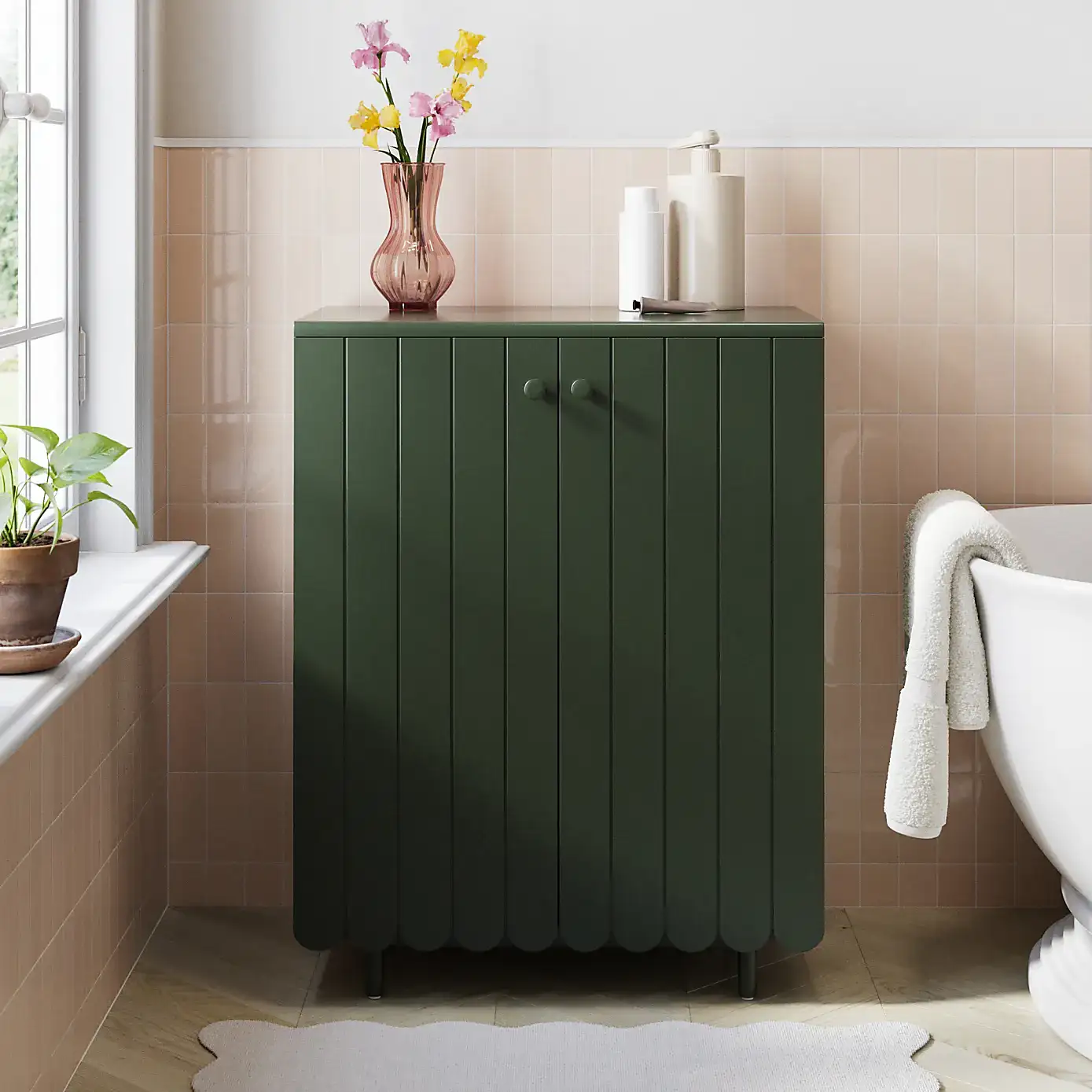 Scallop Bathroom Cabinet