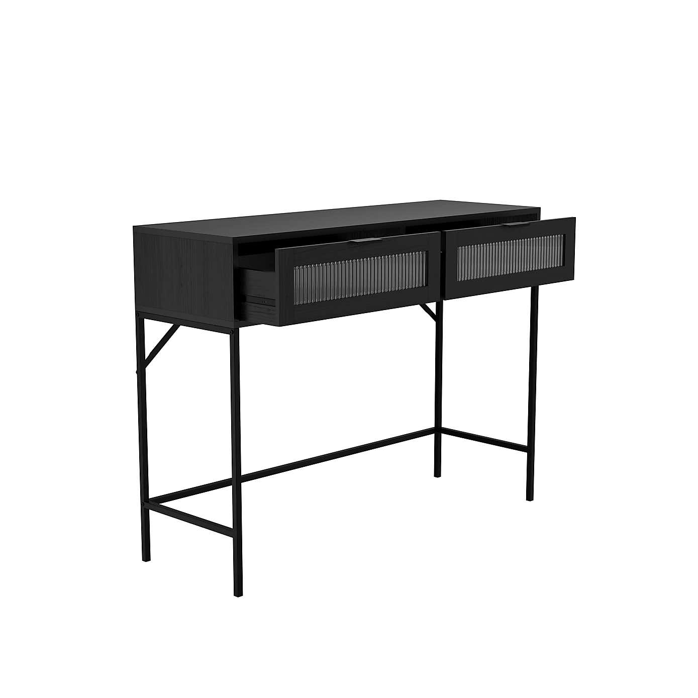 Lincoln Console Table, Matte Black