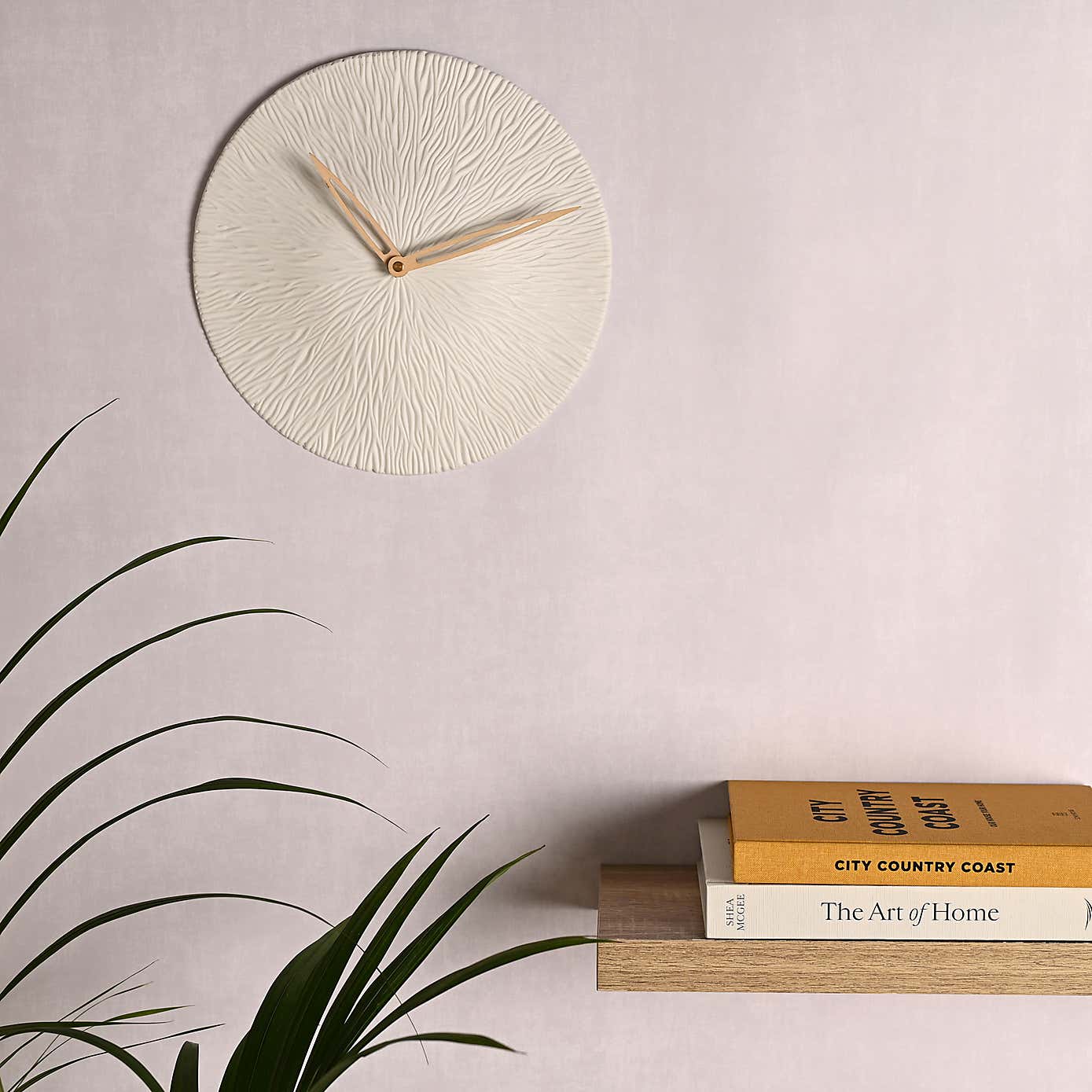 Interval Textured Porcelain Wall Clock