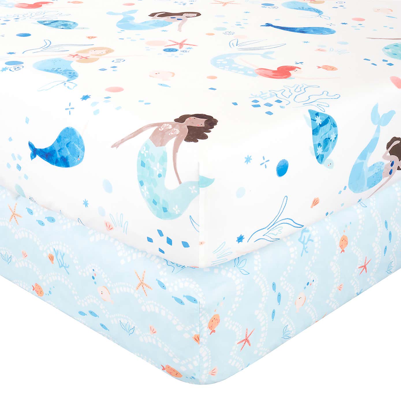 Mermaid Set of 2 Fitted Sheets
