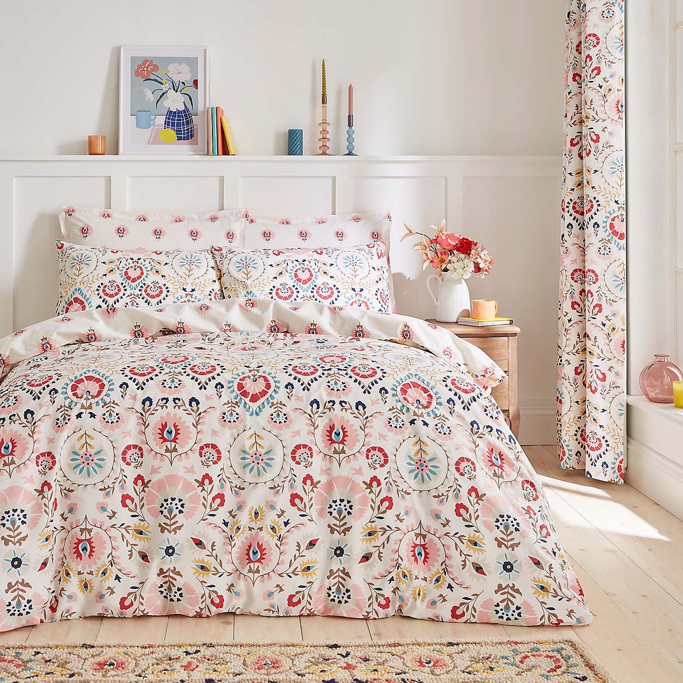 Hani 100% Cotton Duvet Cover and Pillowcase Set