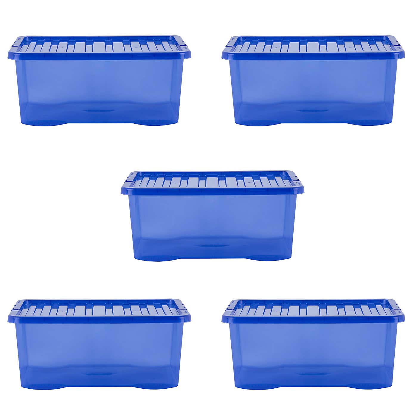 Wham Crystal Set of 5 Storage Boxes & Lids