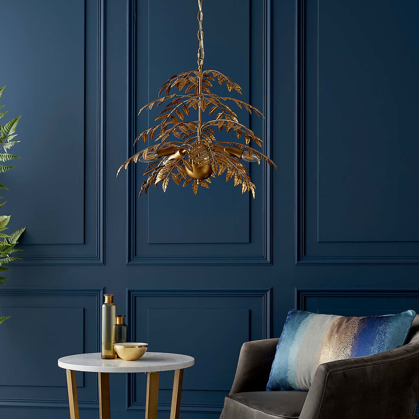 Return - Vogue Sago 5 Light Leaf Pendant Light