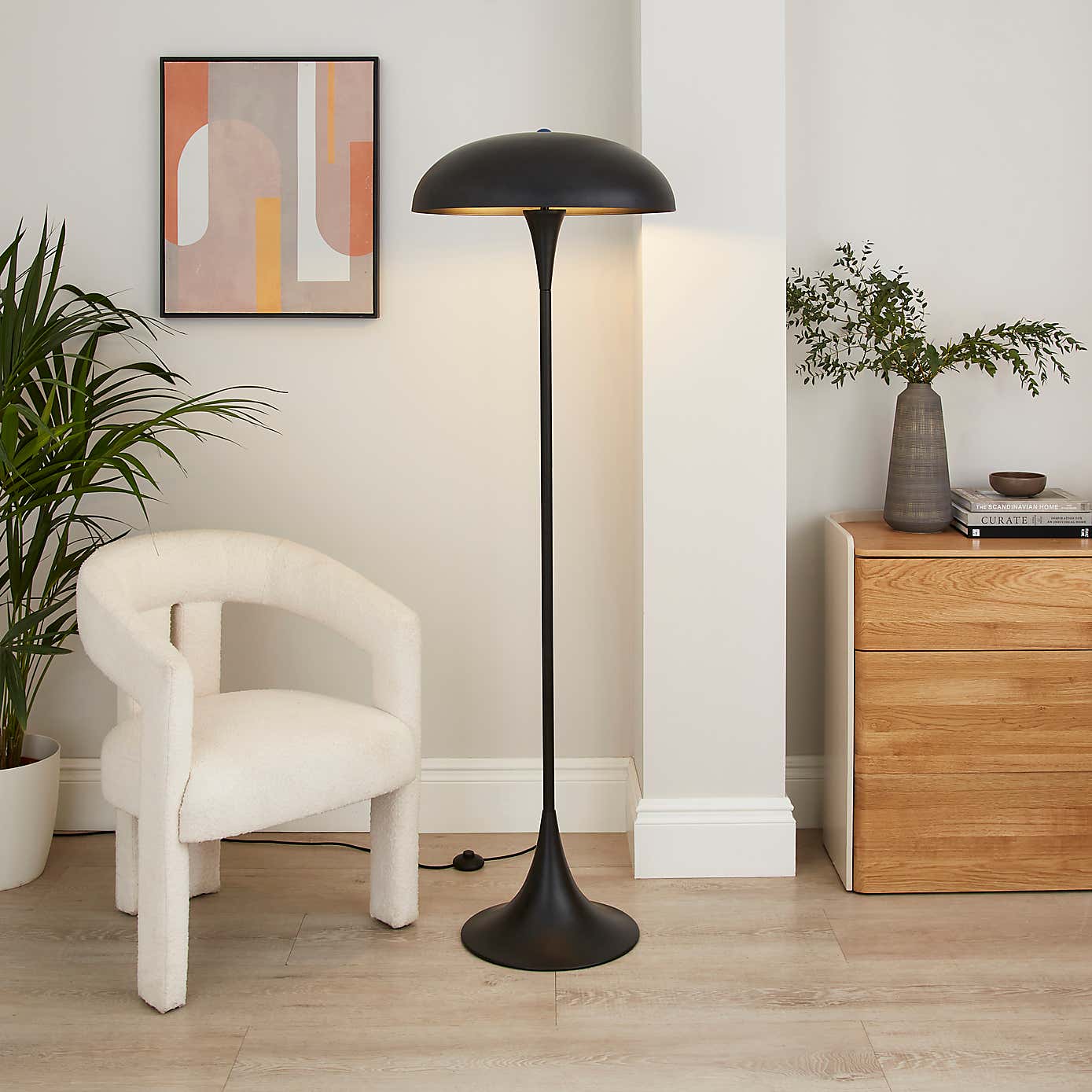 Elements Lennon Industrial 2 Light Floor Lamp
