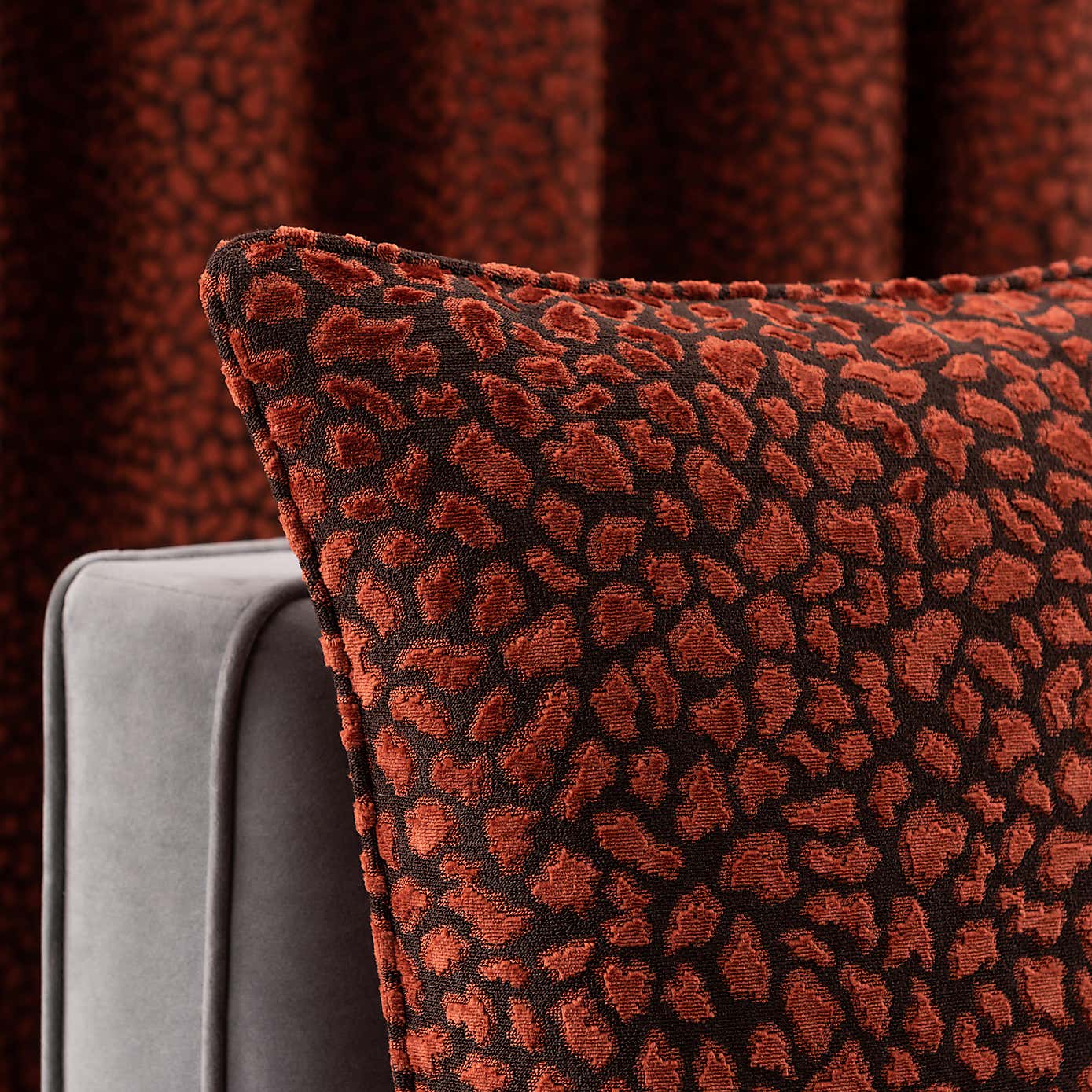 Animal Cut Velvet Cushion