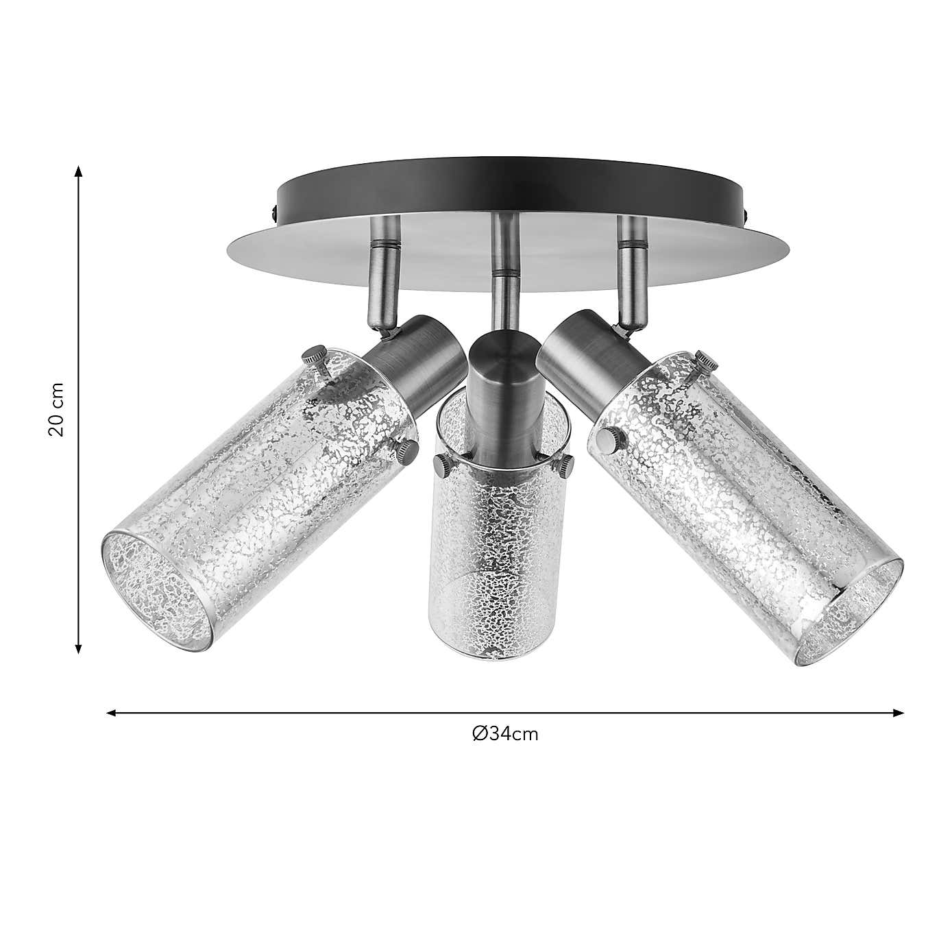 Lava Industrial 3 Light Adjustable Spotlight