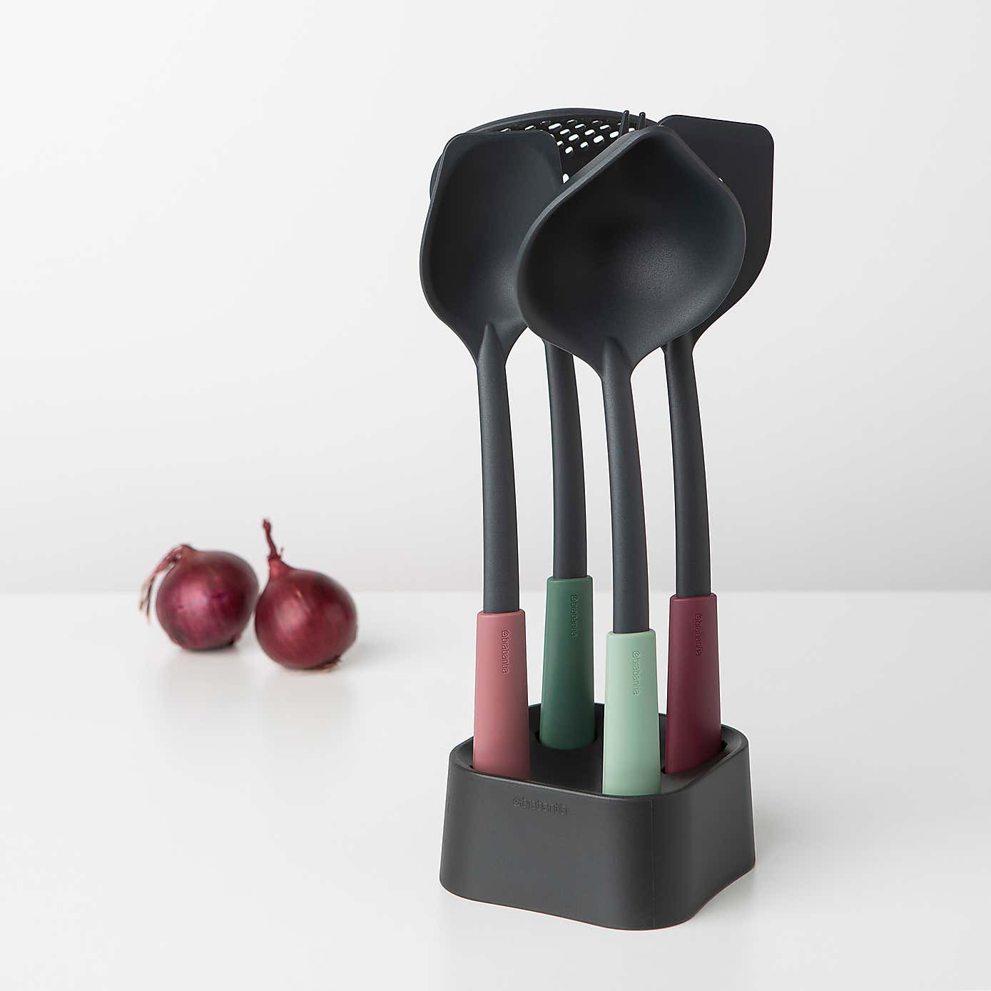 Brabantia Colour Kitchen Utensils with Utensil Holder