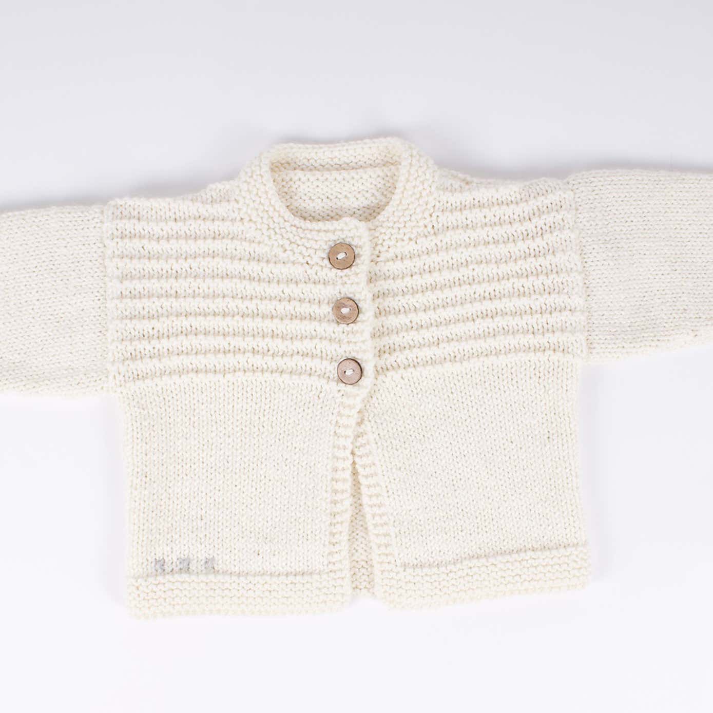 Wool Couture Ridged Baby Cardigan Knitting Kit