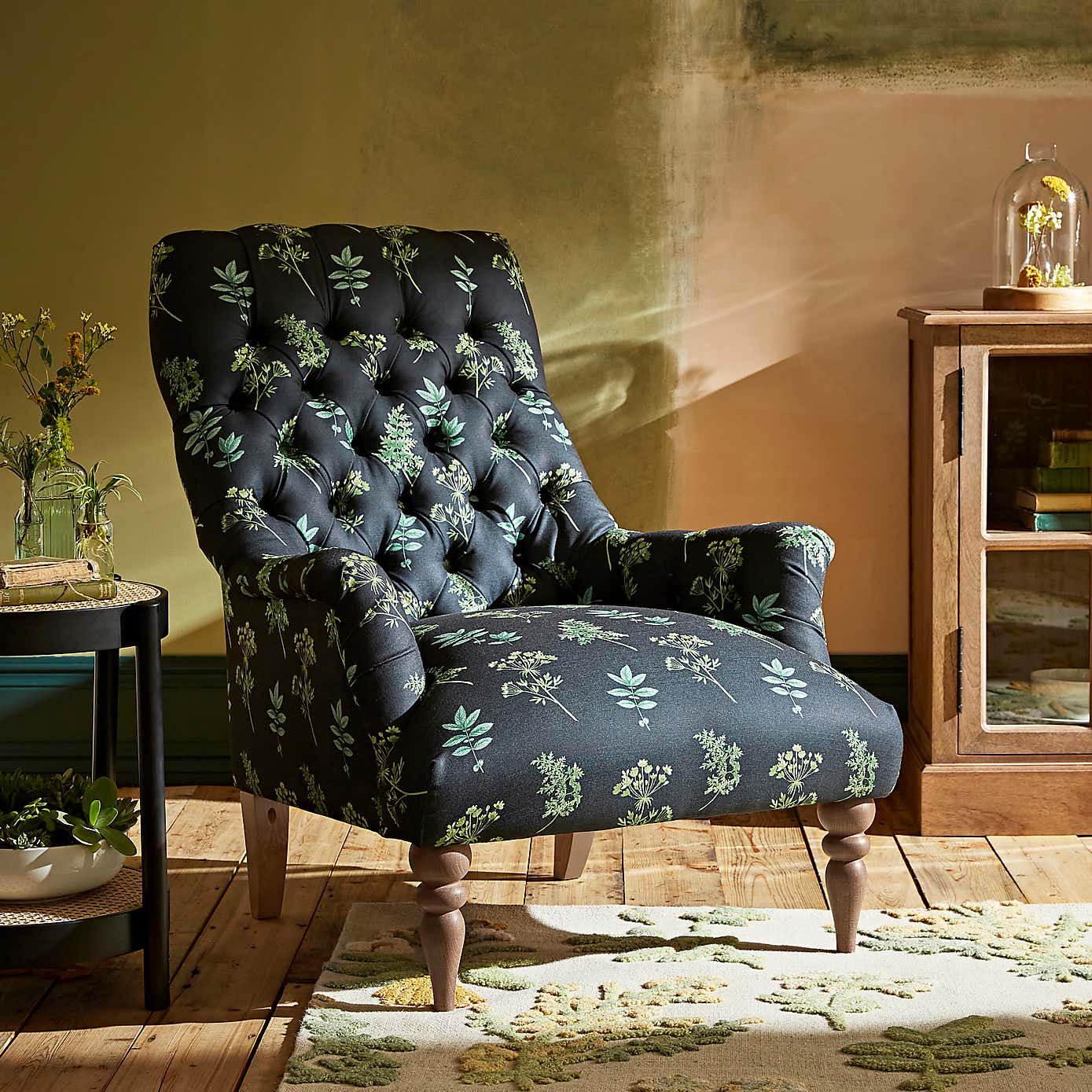 Bibury Marsh Botanical Print Armchair