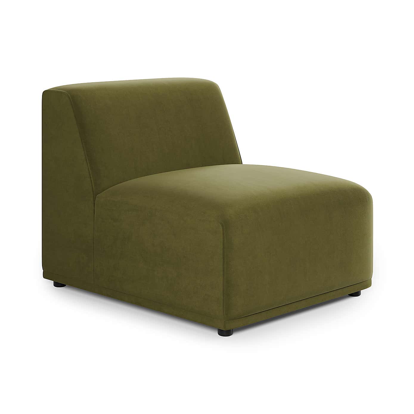 Modular Cruz Velvet Armless Seat