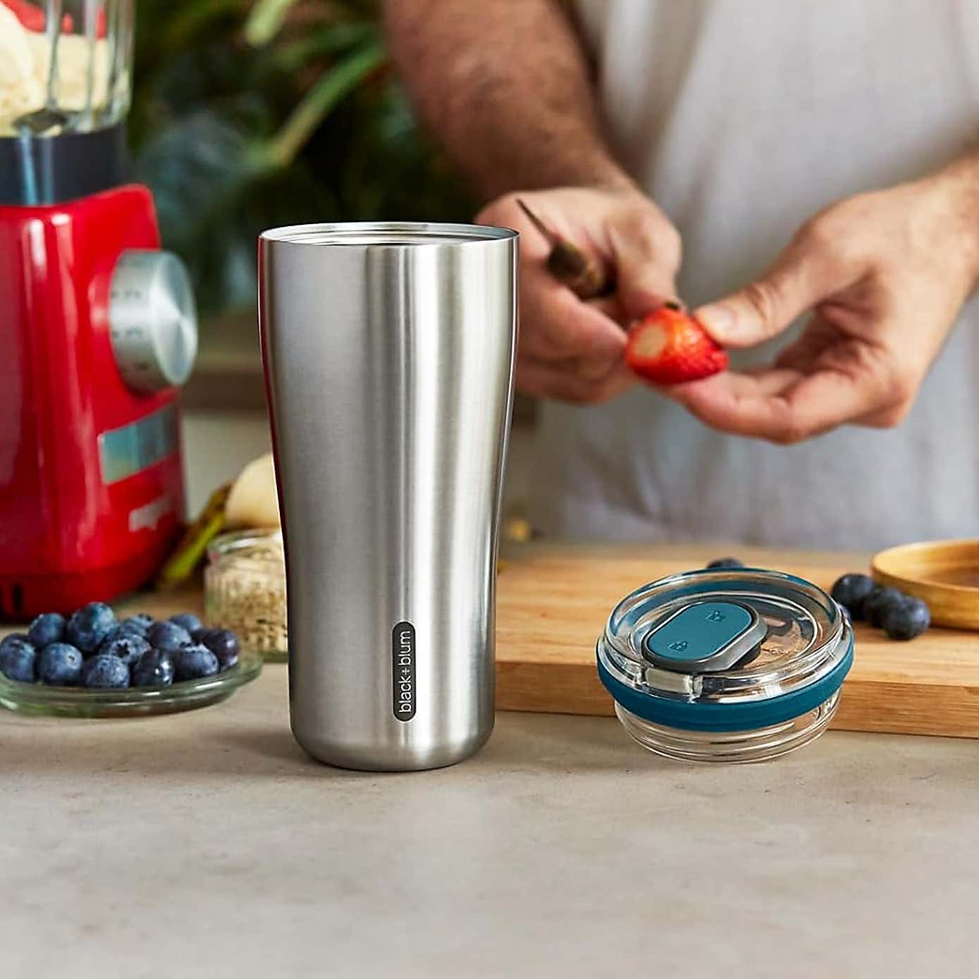 Black and Blum Insulated Travel Tumbler