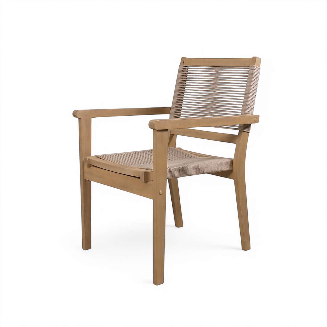 A.Mir Roma 6 Seater Outdoor Stacking Set with Black Granite Insert