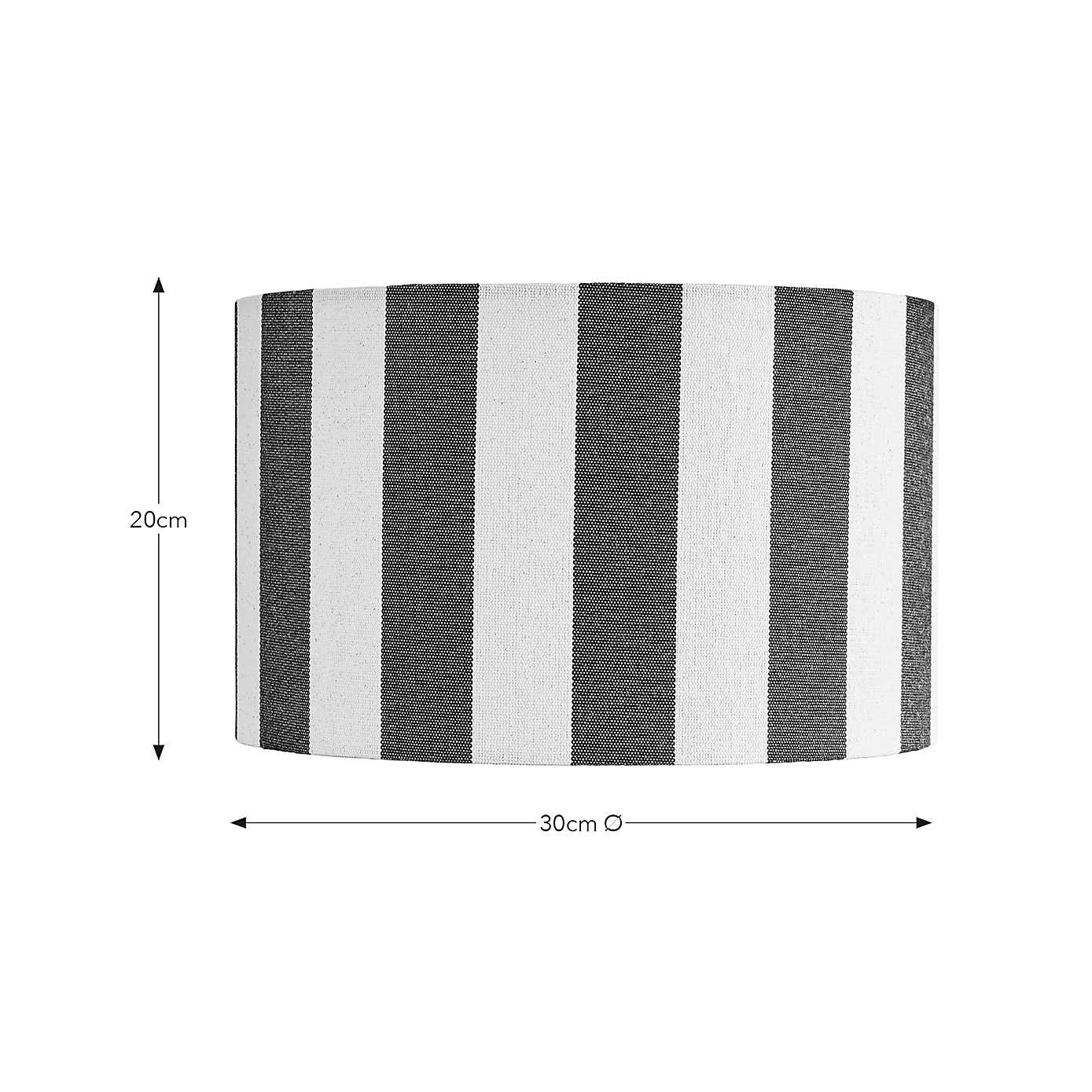 Beatrice Stripe Drum Lamp Shade