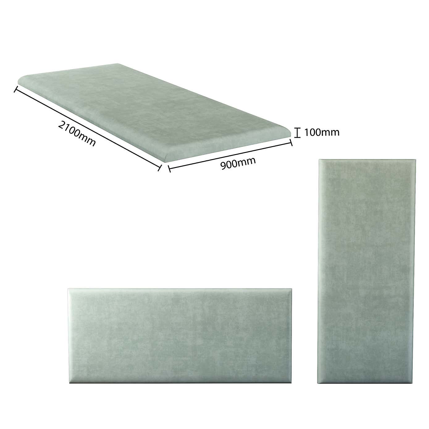 Hanging Wall Panel Dual Mount Plush Velvet Headboard