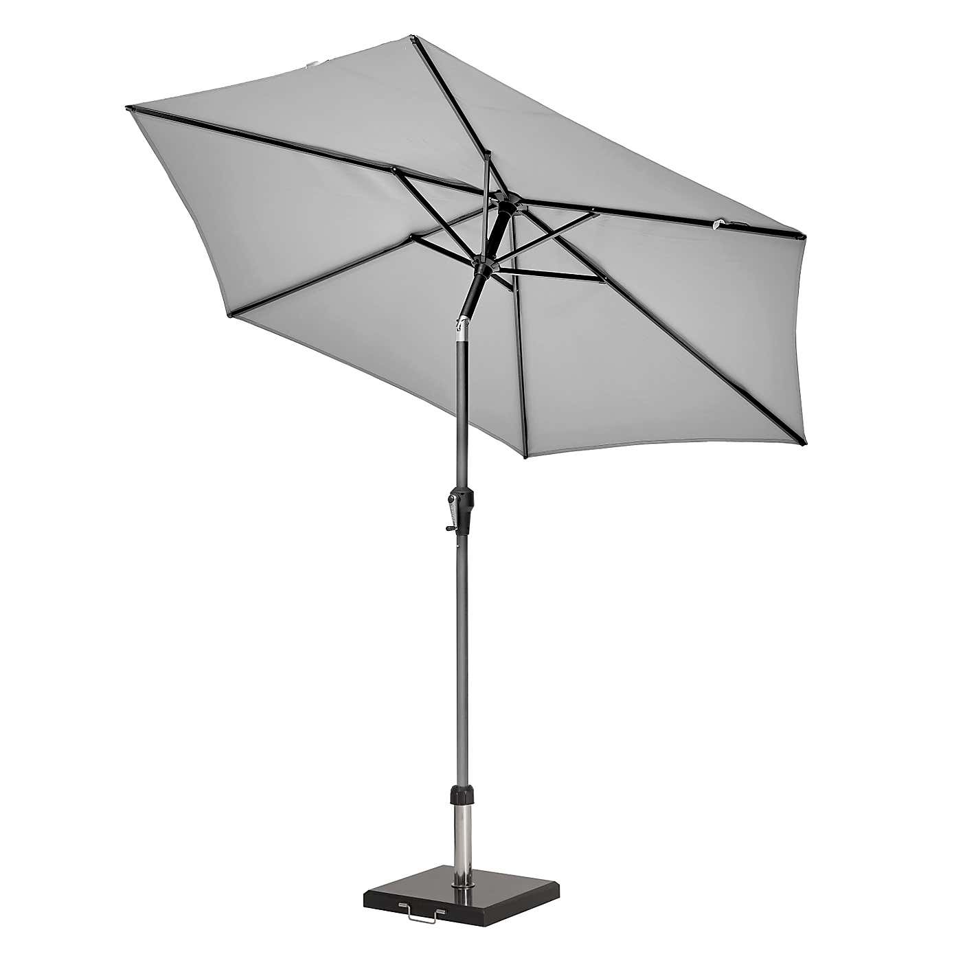 Riva 2.5m Round Parasol with Rome Polished Black Granite Base