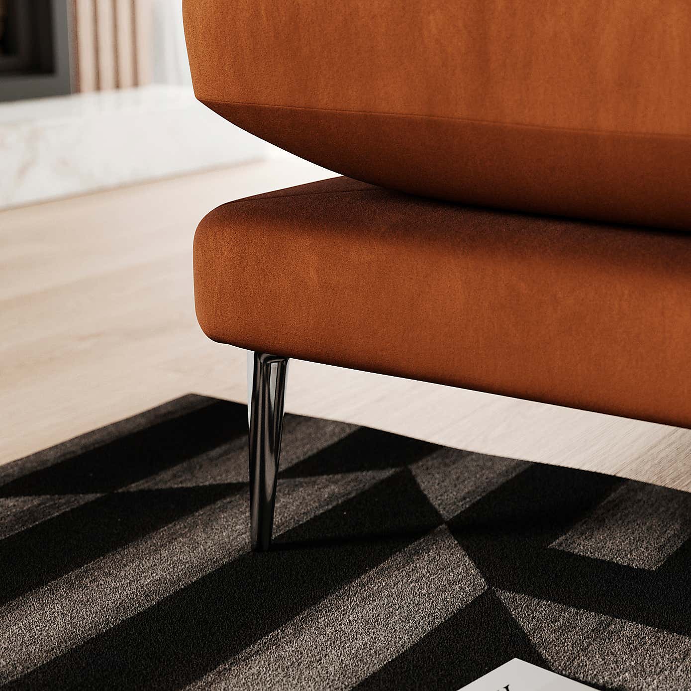 Lawson Matte Plush Velvet Corner Chaise Sofa