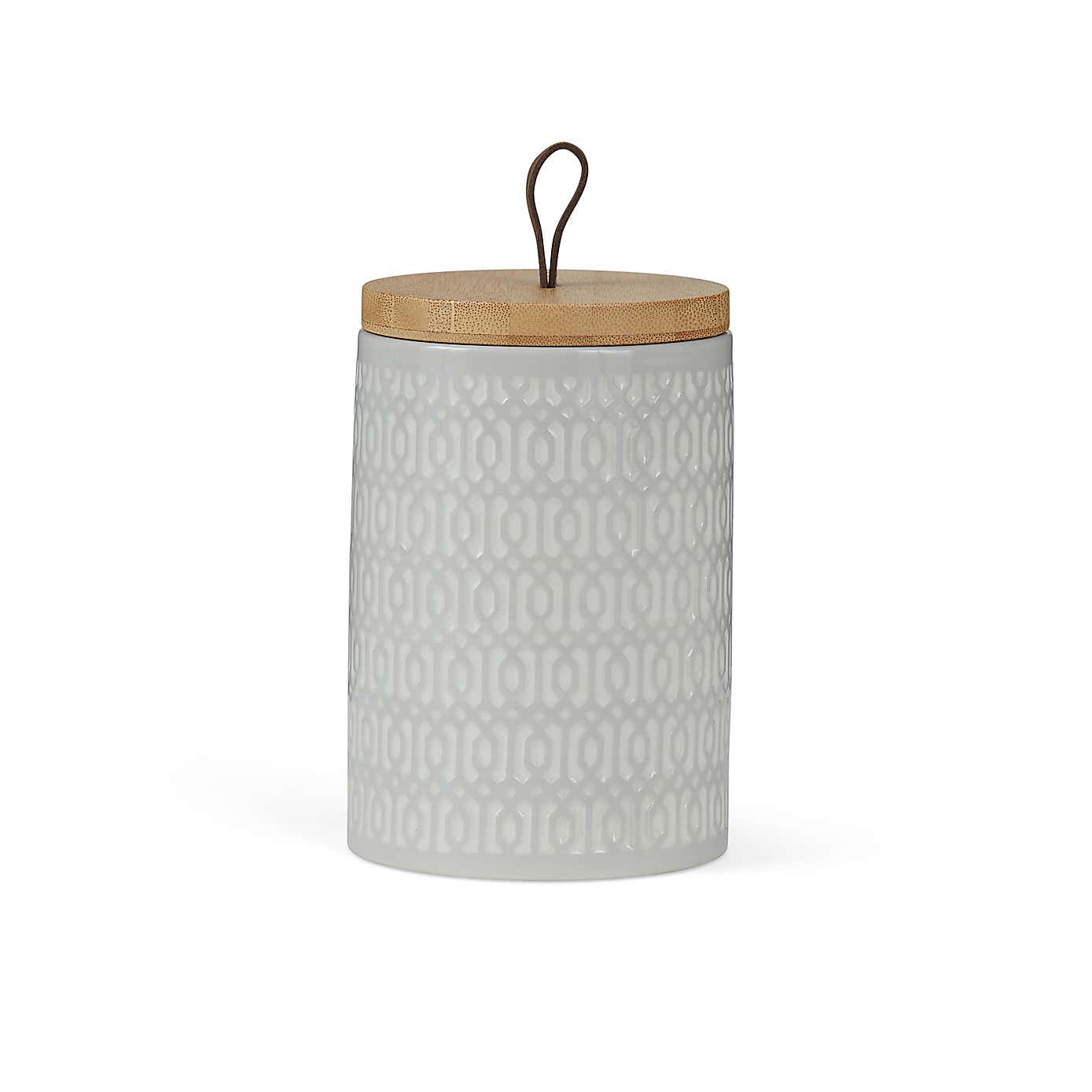 Taupe Geometric Kitchen Canister