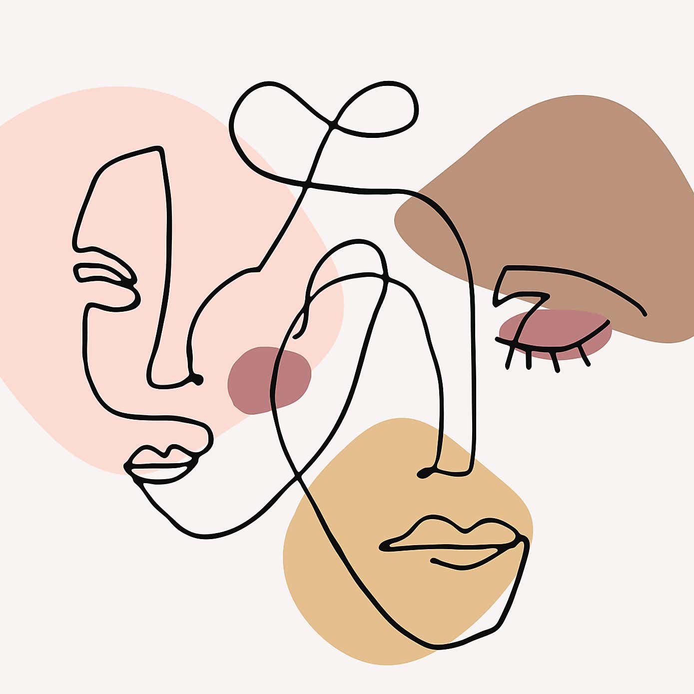 Abstract Faces Mural