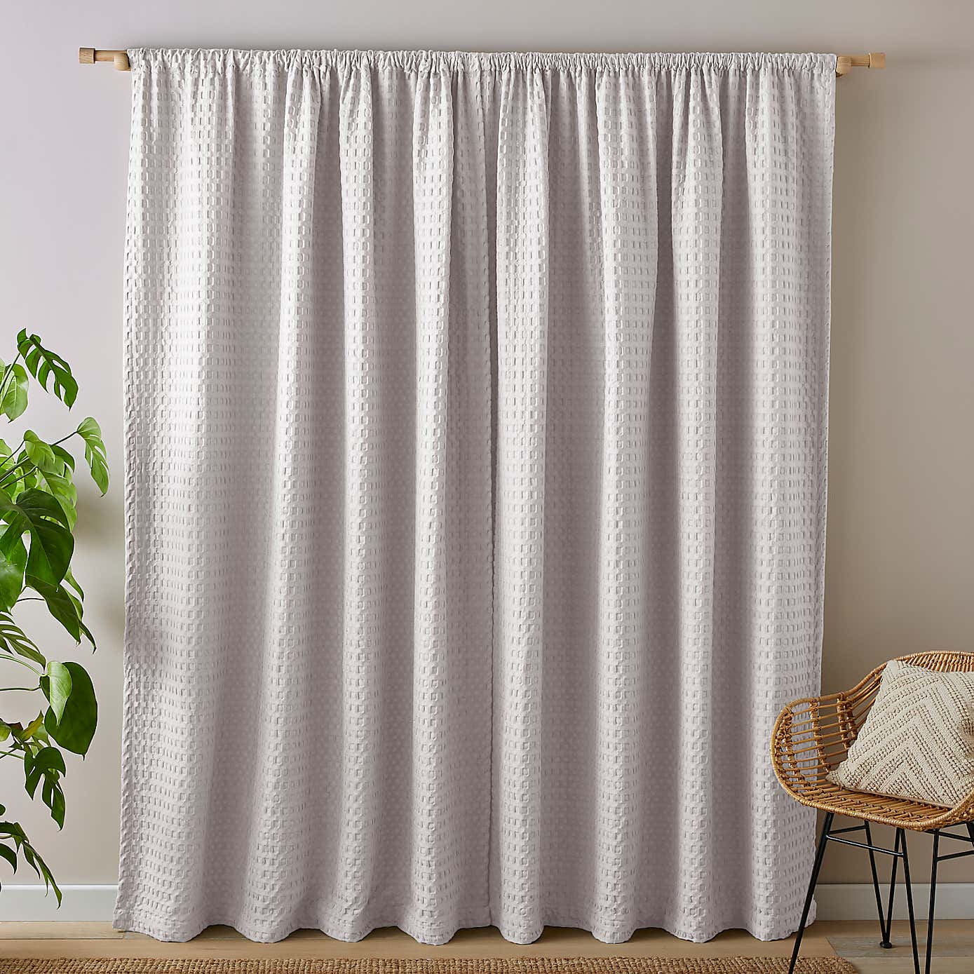 Emerson Waffle Slot Top Curtains