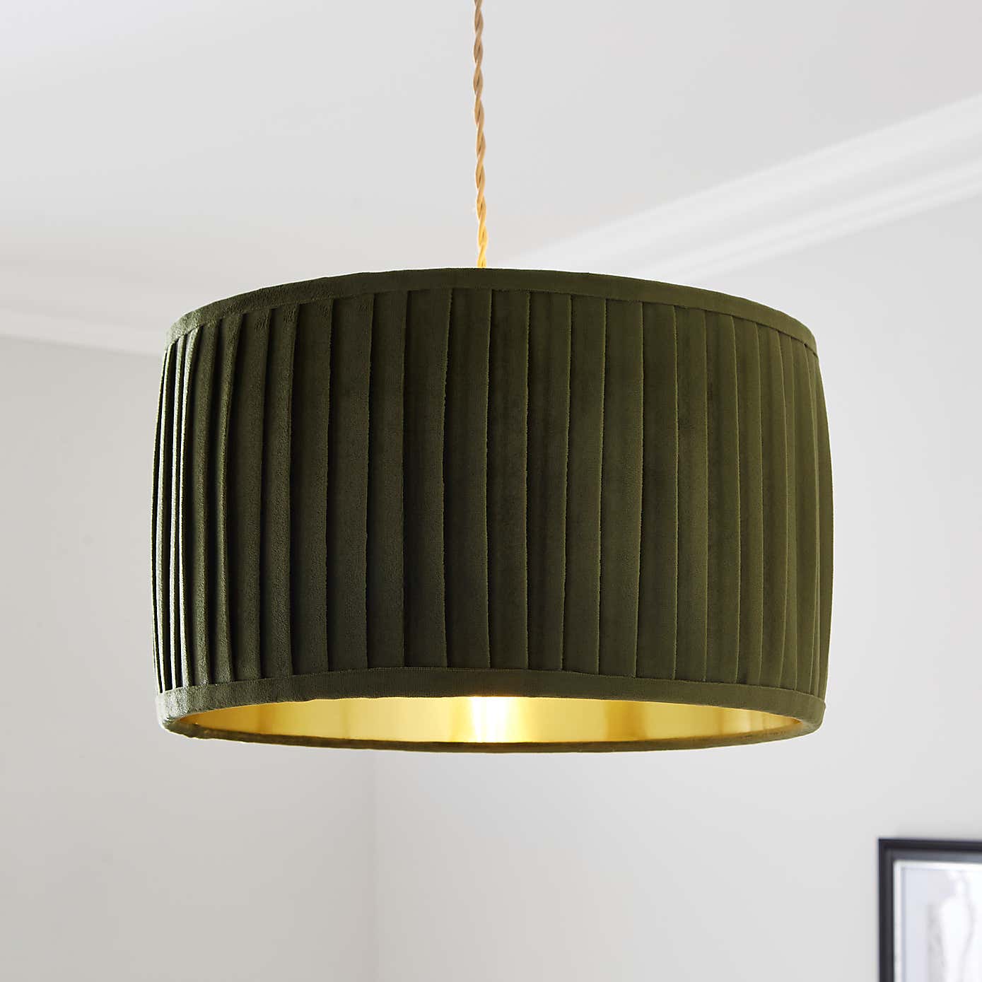 Sawyer Pleated Velvet Drum Lamp Shade
