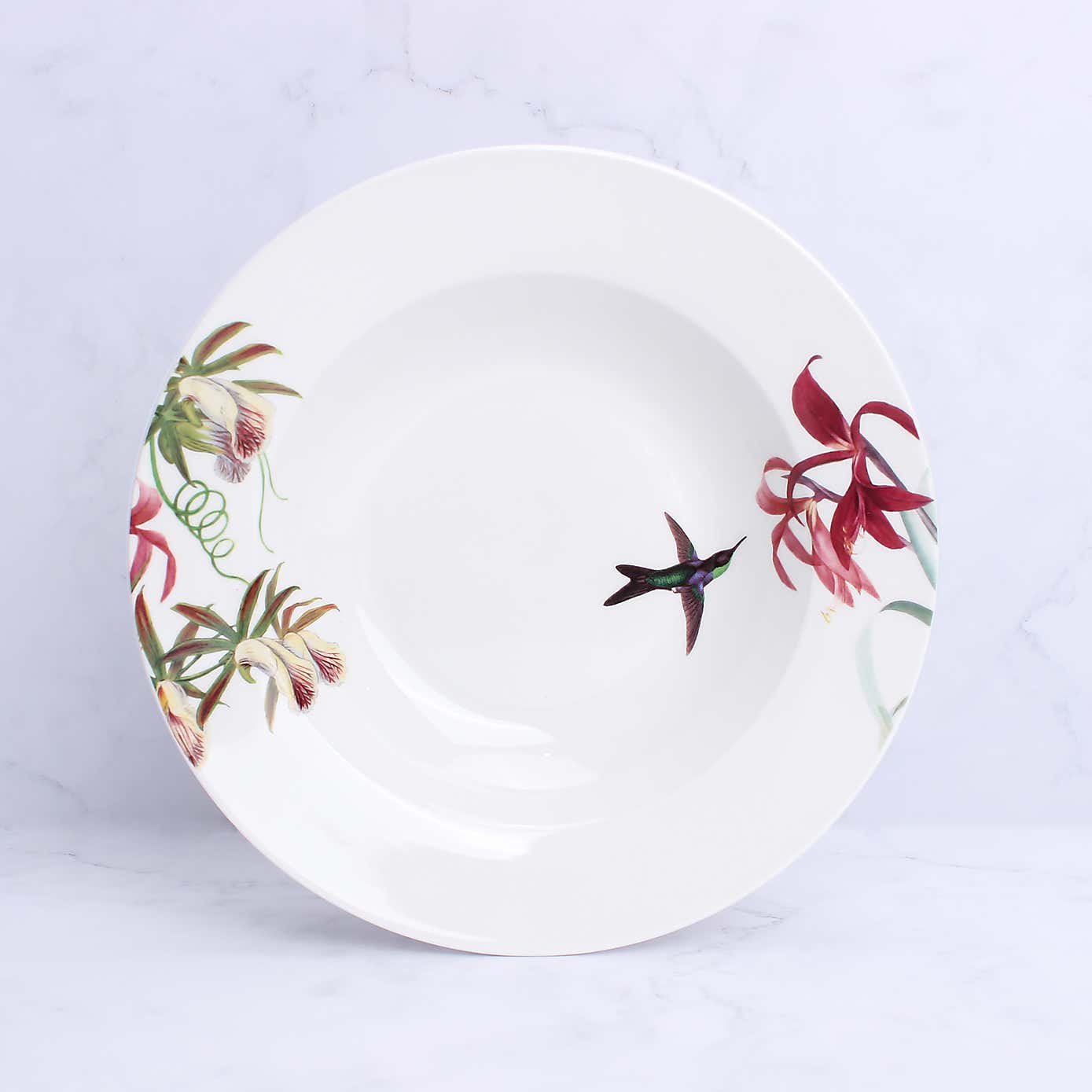 Botanical Bird Pasta Bowl