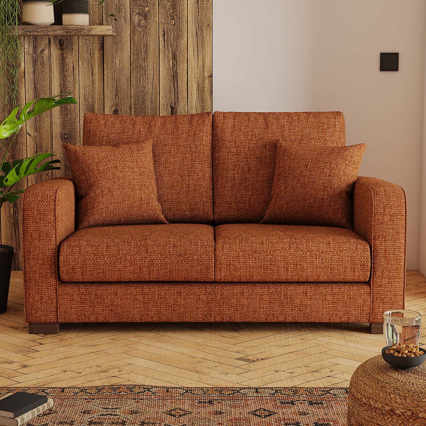 Carson Chunky Chenille 2 Seater Sofa