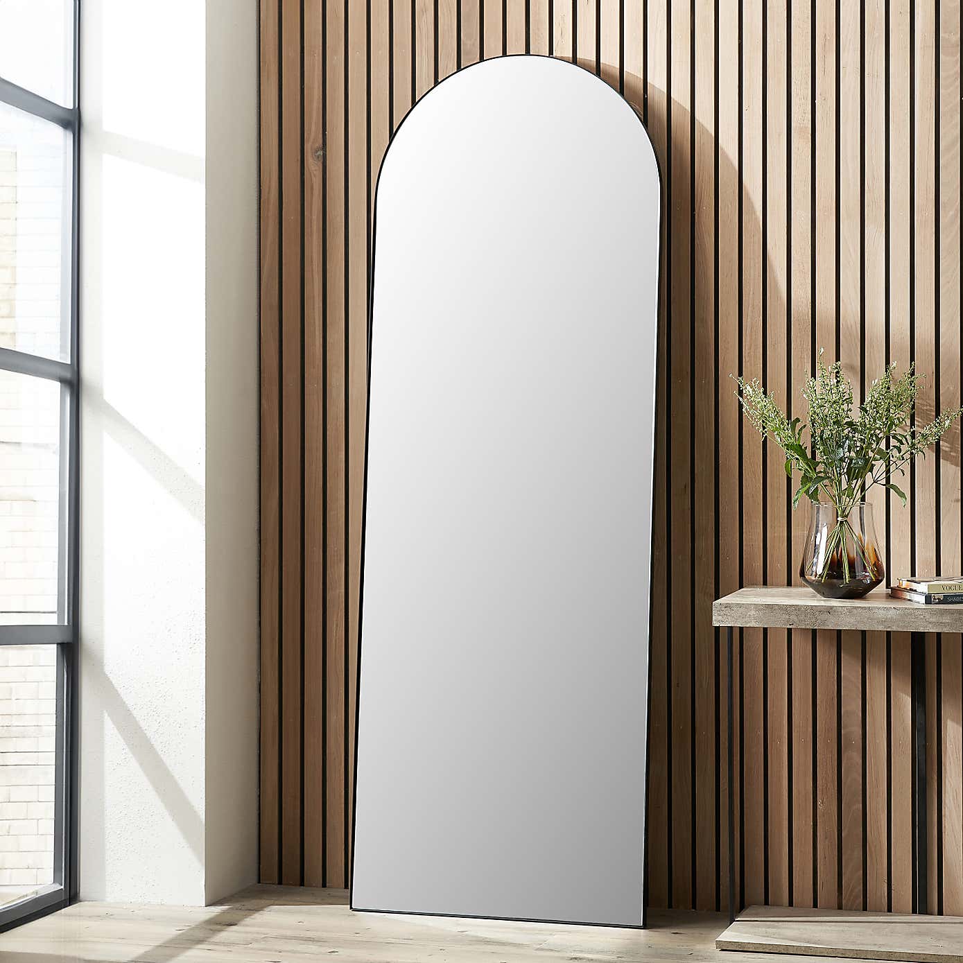 Slim Frame Arch Leaner Mirror