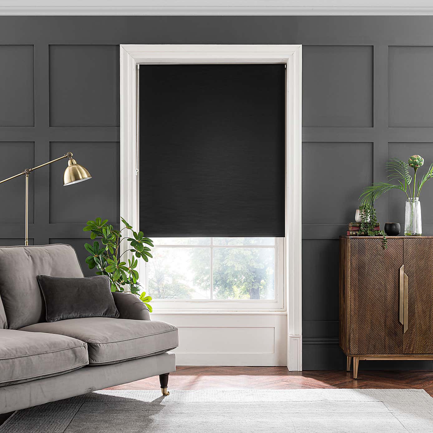 Satin Blackout Roller Blind