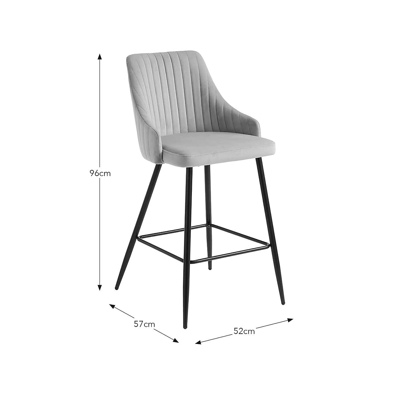 Shea Bar Stool, Velvet