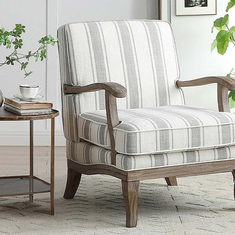 Esme Linen Stripe Chair