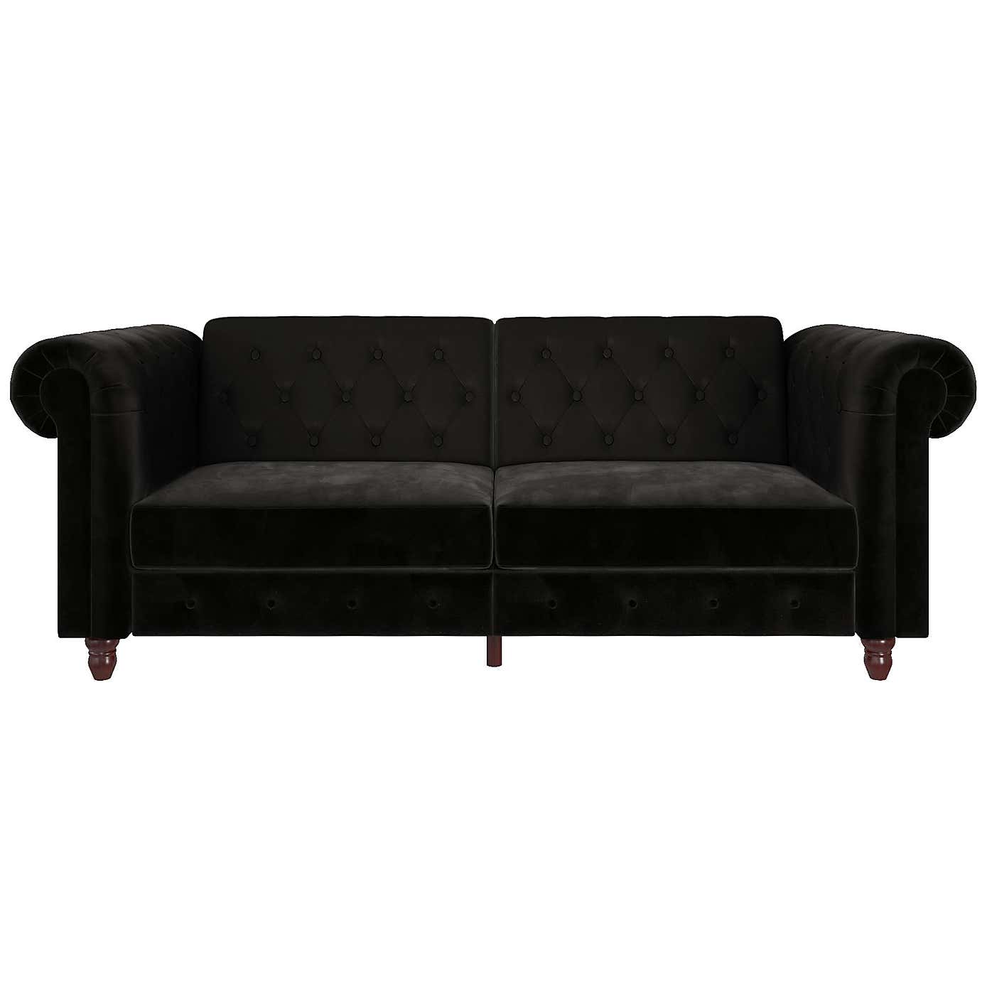 Felix Velvet Chesterfield Double Sofa Bed