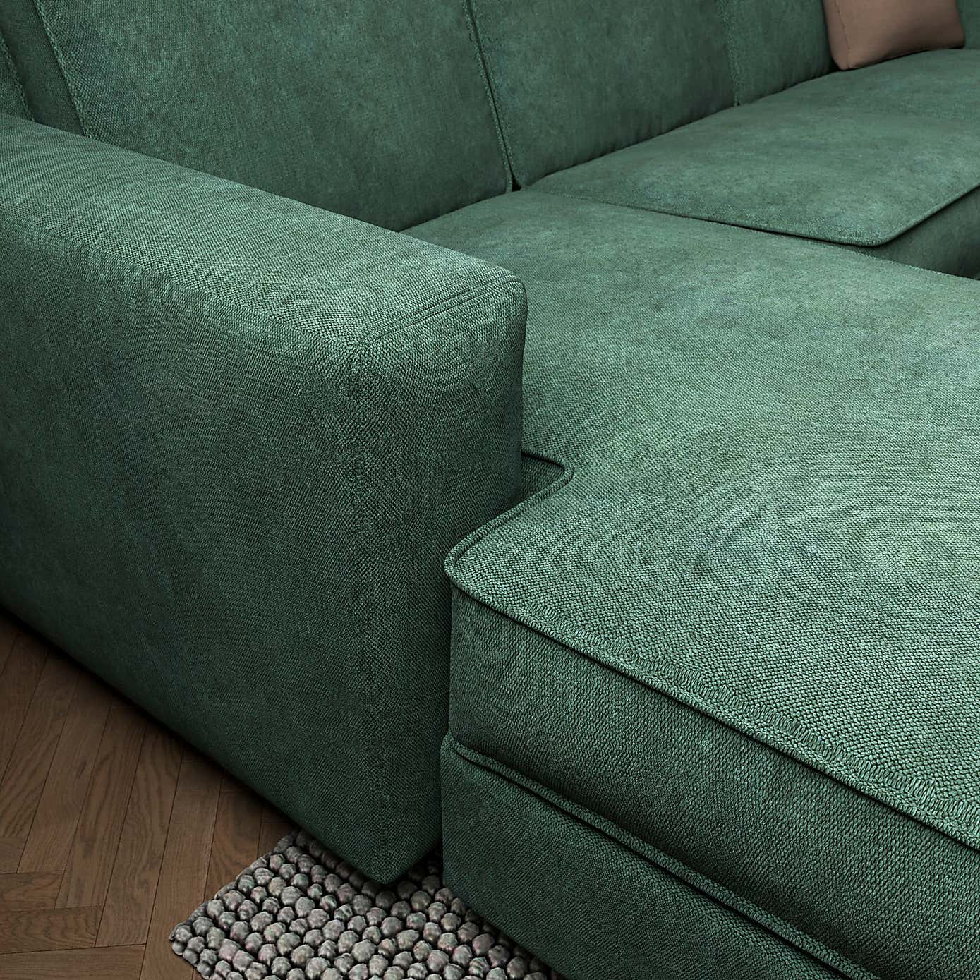 Claude Soft Tonal Chenille Corner Chaise Sofa