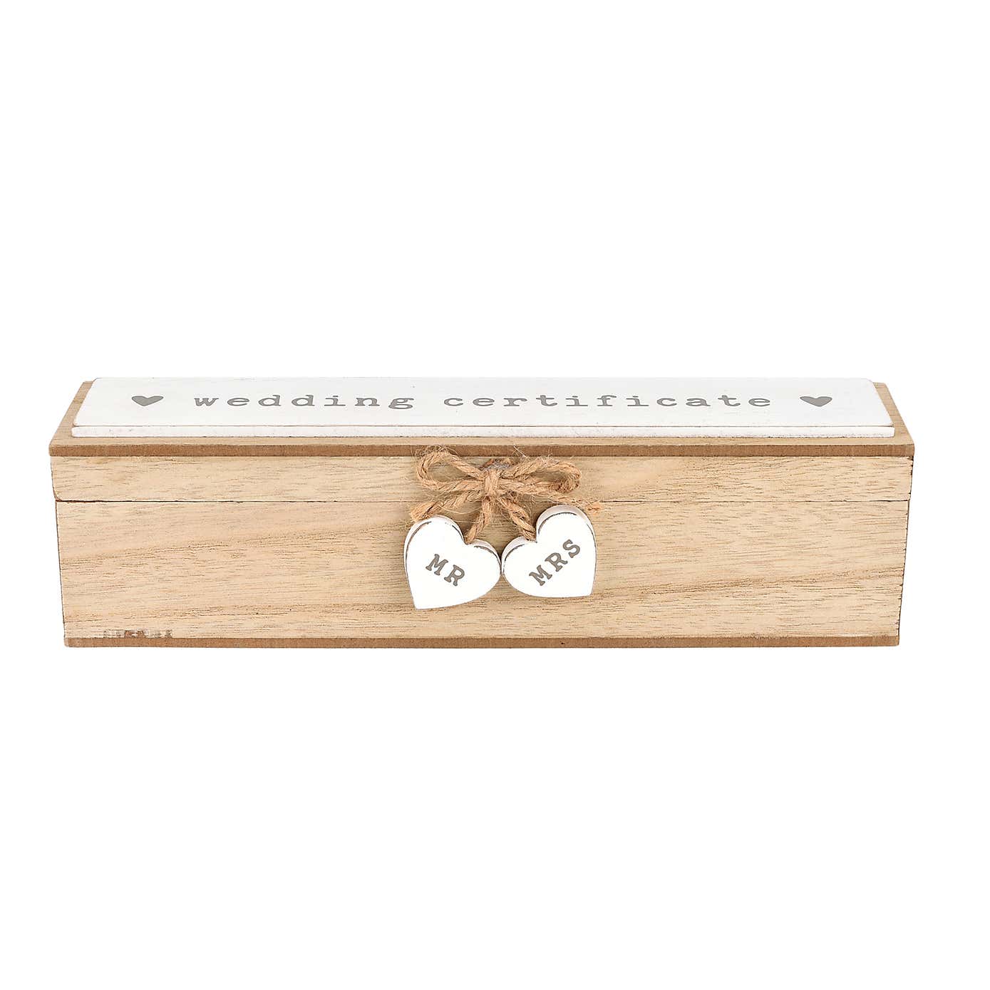 Love Story Natural Wood Wedding Certificate Holder