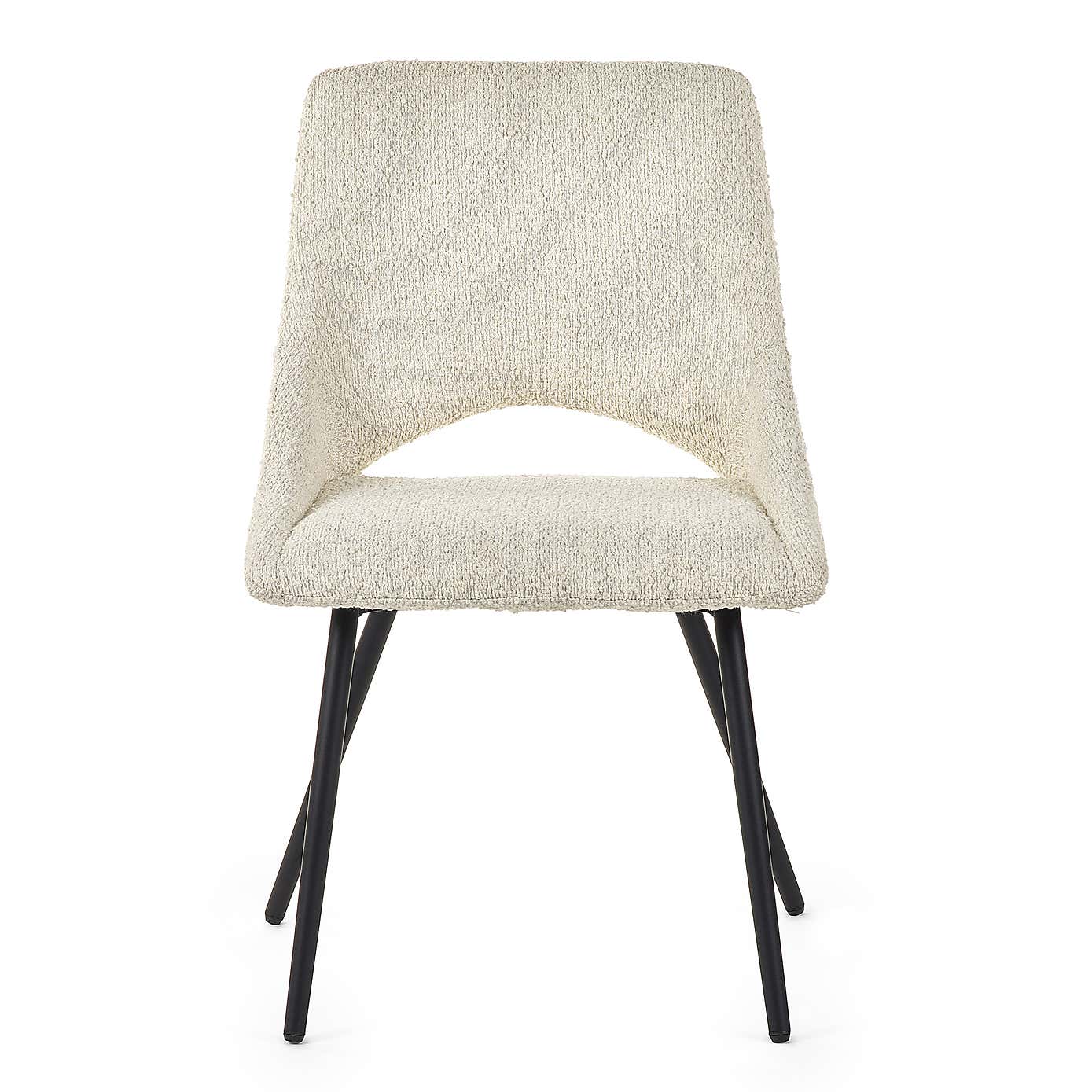 Iris Set Of 2 Dining Chairs, Boucle