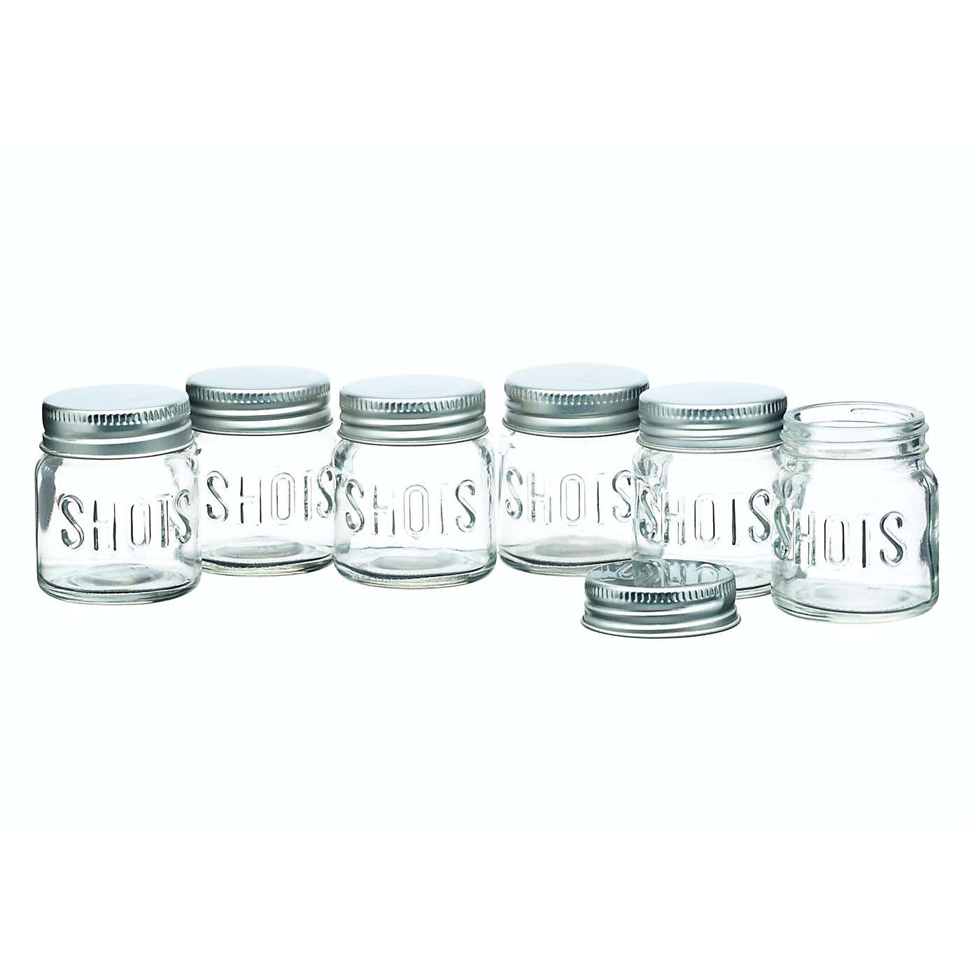 BarCraft Set of 6 Mini Drinks Jars