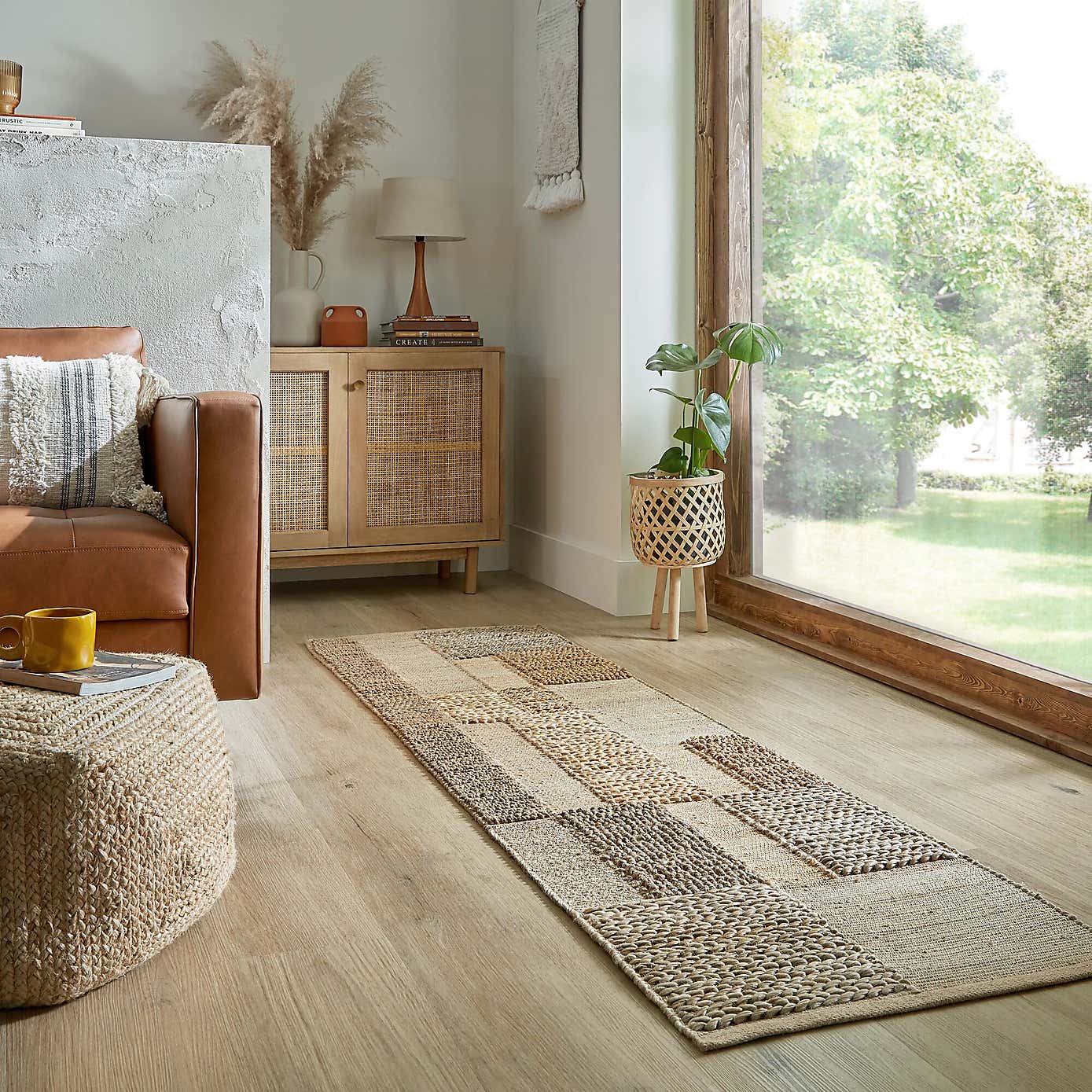 Jute Braided Patchwork Runner