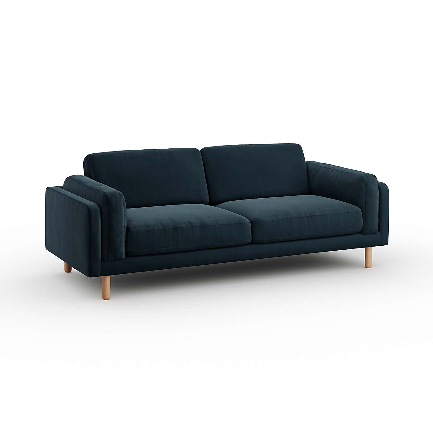 Newton Matte Plush Velvet 4 Seater Sofa
