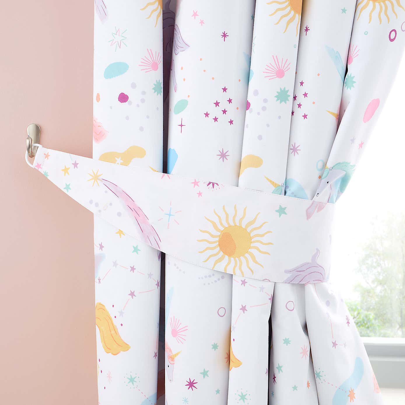 Celestial Unicorn Blackout Eyelet Curtains